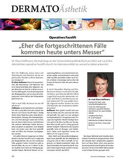 Operatives Facelift - Interview aus Deutsche Dermatologie 2022; 70 (9)