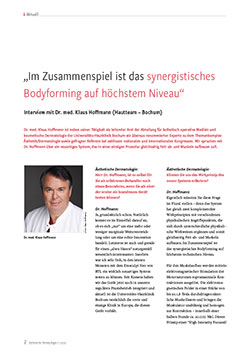 Ästhetische Dermatologie 7 - 2020 - Interview mit Dr. Klaus Hoffmann